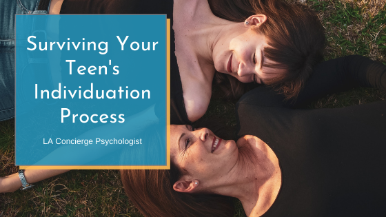 parent and teen smiling therapist los angeles