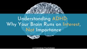 white brain on black background- understanding ADHD